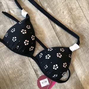 Brand new black and white bikini top
